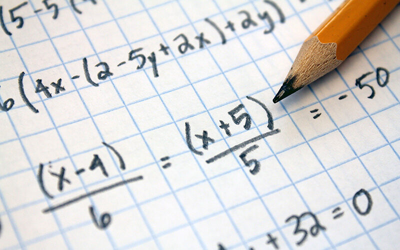math problems on graph paper with pencil
